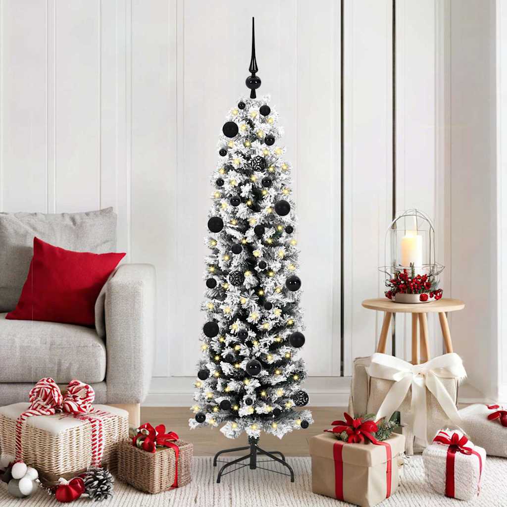 Künstlicher Weihnachtsbaum mit 150 LEDs mit Ständer Grün 150 cm