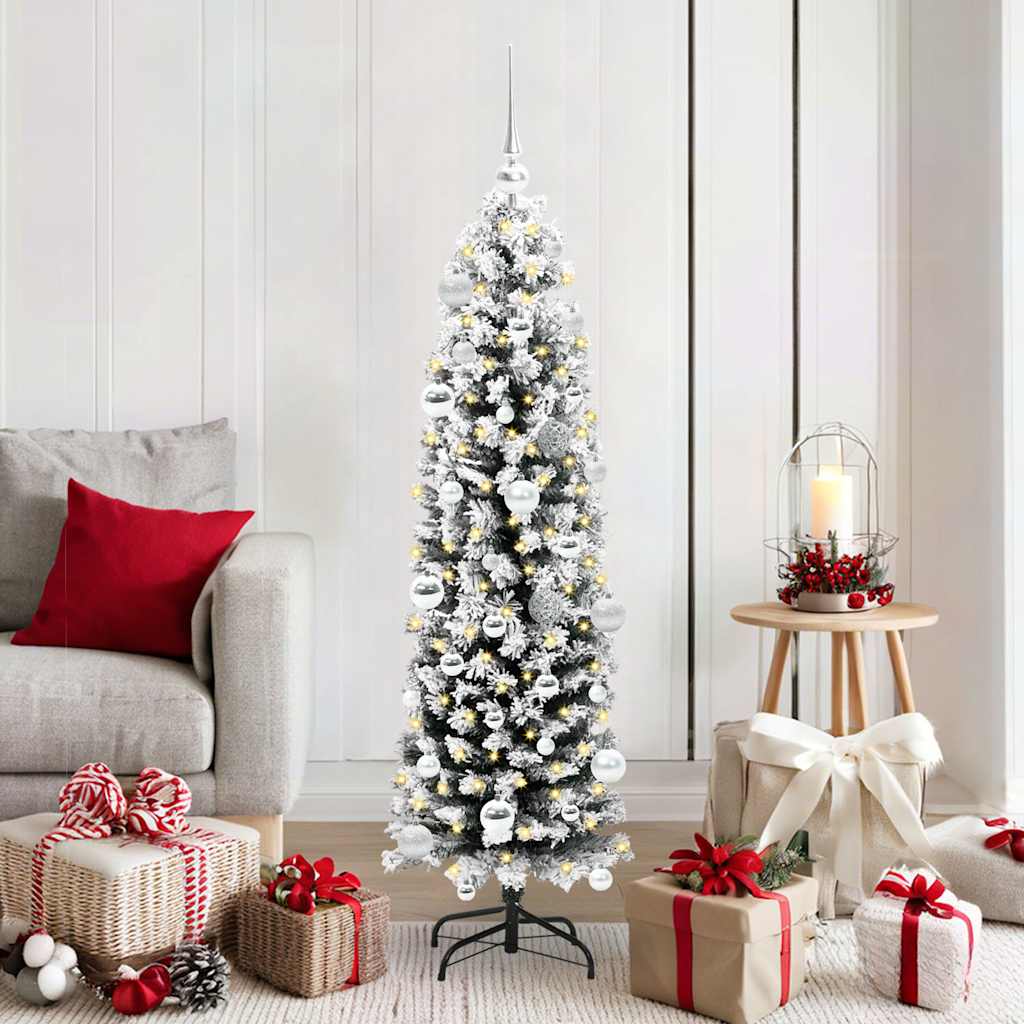 Künstlicher Weihnachtsbaum mit 150 LEDs mit Ständer Grün 150 cm