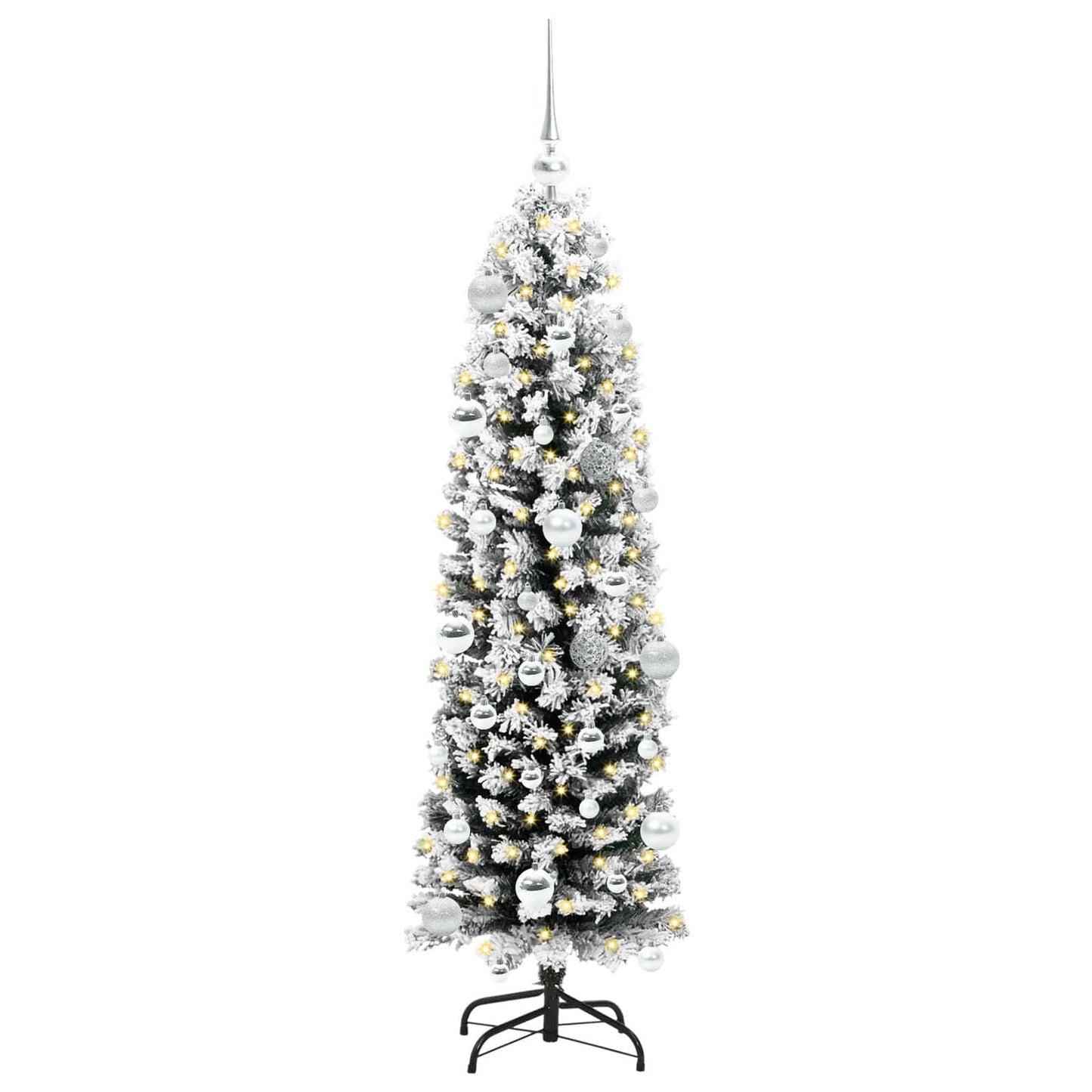 Künstlicher Weihnachtsbaum mit 150 LEDs mit Ständer Grün 150 cm