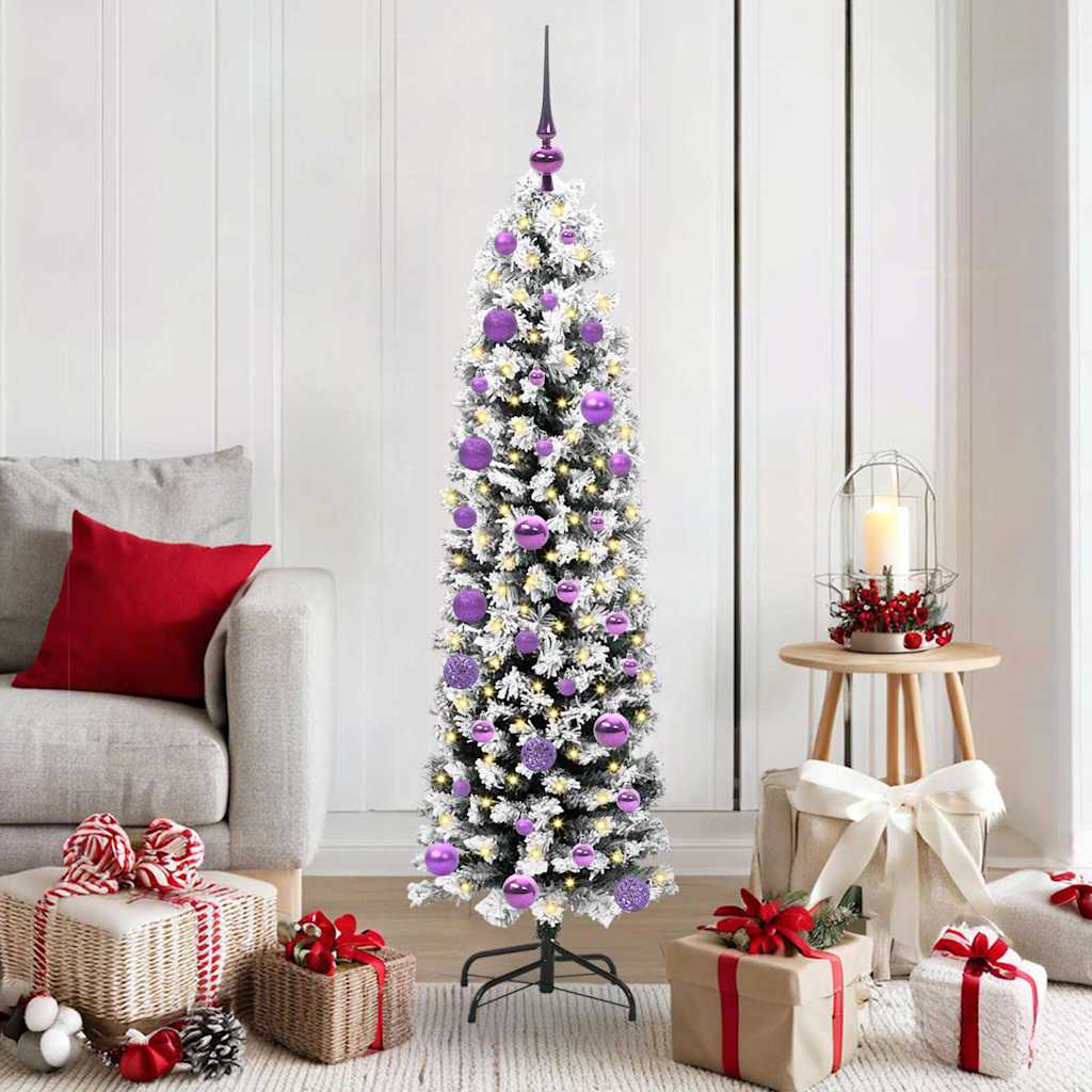 Künstlicher Weihnachtsbaum mit 150 LEDs mit Ständer Grün 150 cm