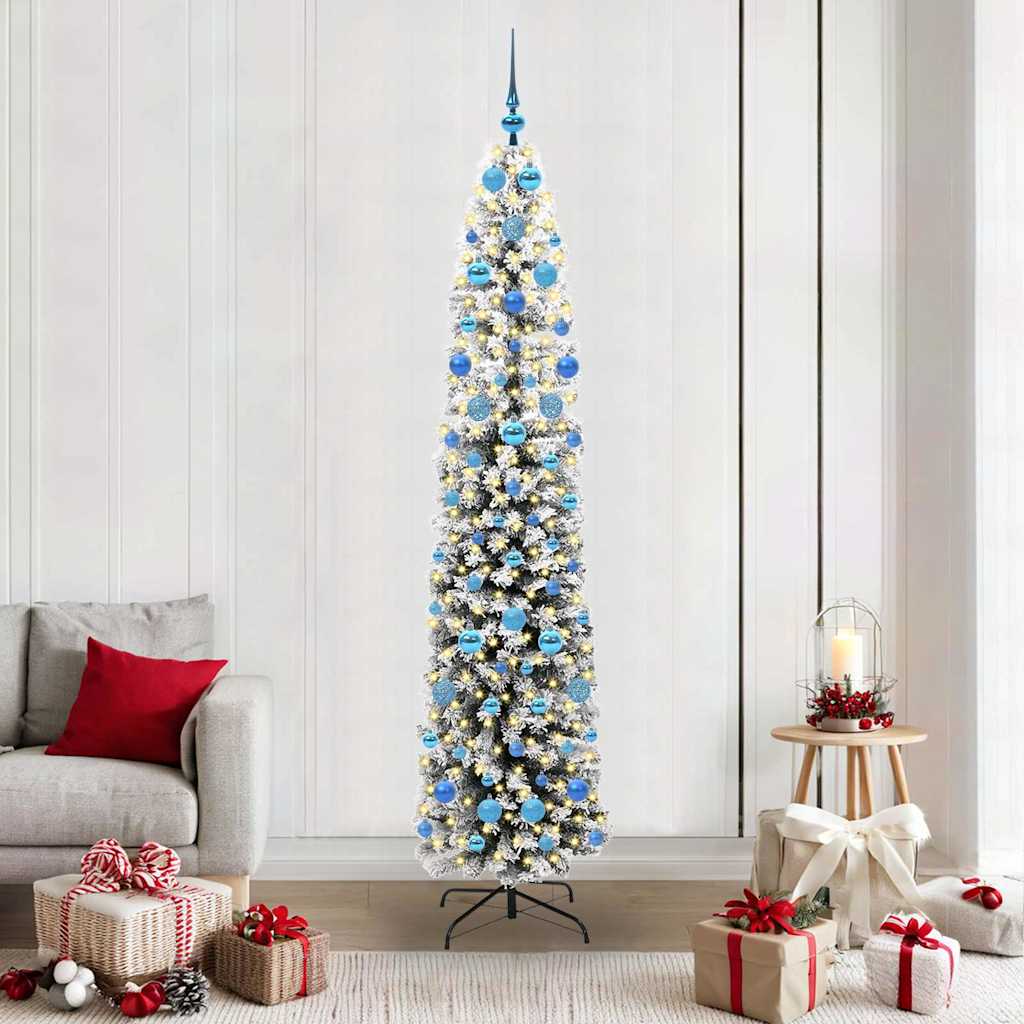 Künstlicher Weihnachtsbaum mit 300 LEDs mit Ständer Grün 210 cm