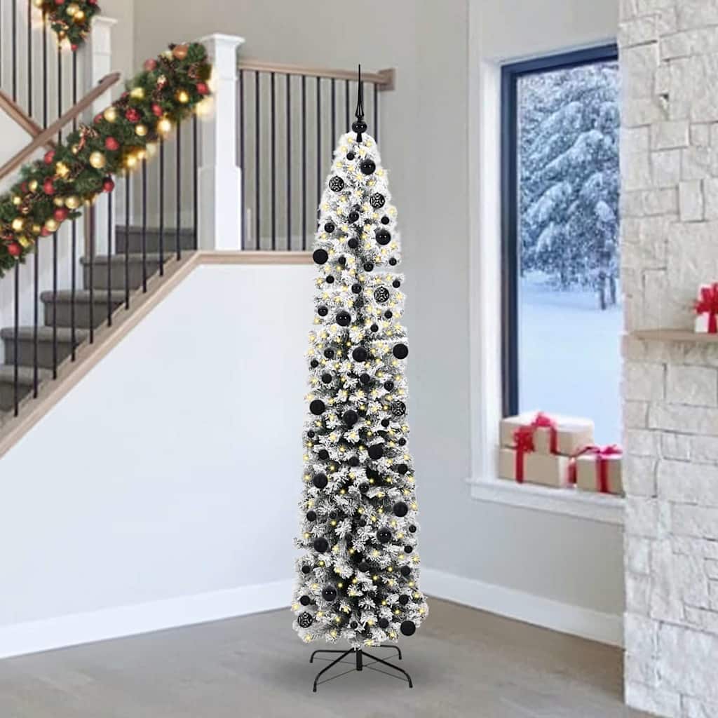 Künstlicher Weihnachtsbaum mit 300 LEDs mit Ständer Grün 240 cm