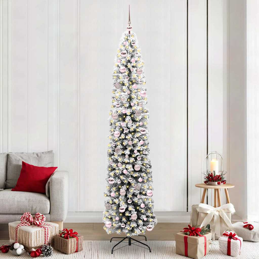 Künstlicher Weihnachtsbaum mit 300 LEDs mit Ständer Grün 240 cm