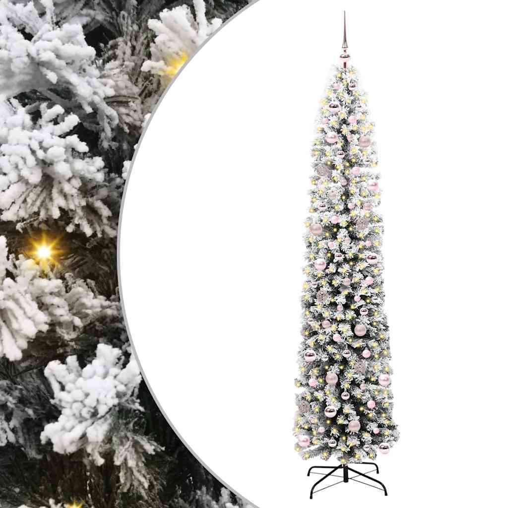 Künstlicher Weihnachtsbaum mit 300 LEDs mit Ständer Grün 240 cm