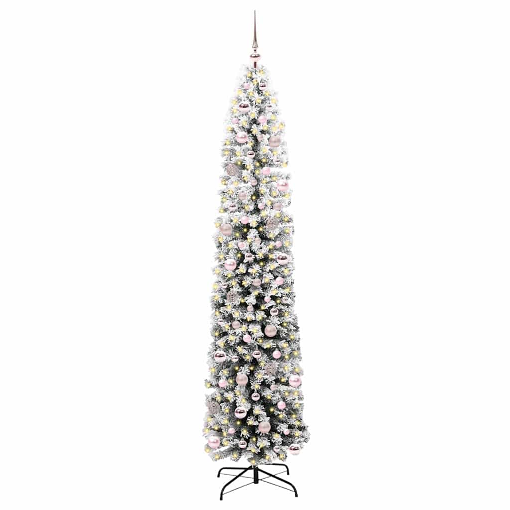 Künstlicher Weihnachtsbaum mit 300 LEDs mit Ständer Grün 240 cm