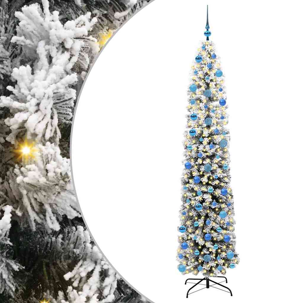 Künstlicher Weihnachtsbaum mit 300 LEDs mit Ständer Grün 240 cm