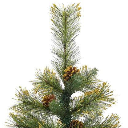 Künstlicher klappbarer Weihnachtsbaum mit Tannenzapfen 150 cm