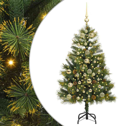 Künstlicher klappbarer Weihnachtsbaum mit Tannenzapfen 150 cm