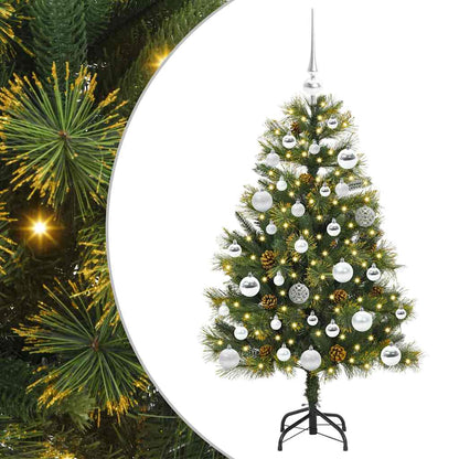 Künstlicher klappbarer Weihnachtsbaum mit Tannenzapfen 150 cm