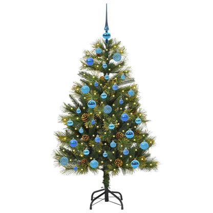 Künstlicher klappbarer Weihnachtsbaum mit Tannenzapfen 150 cm
