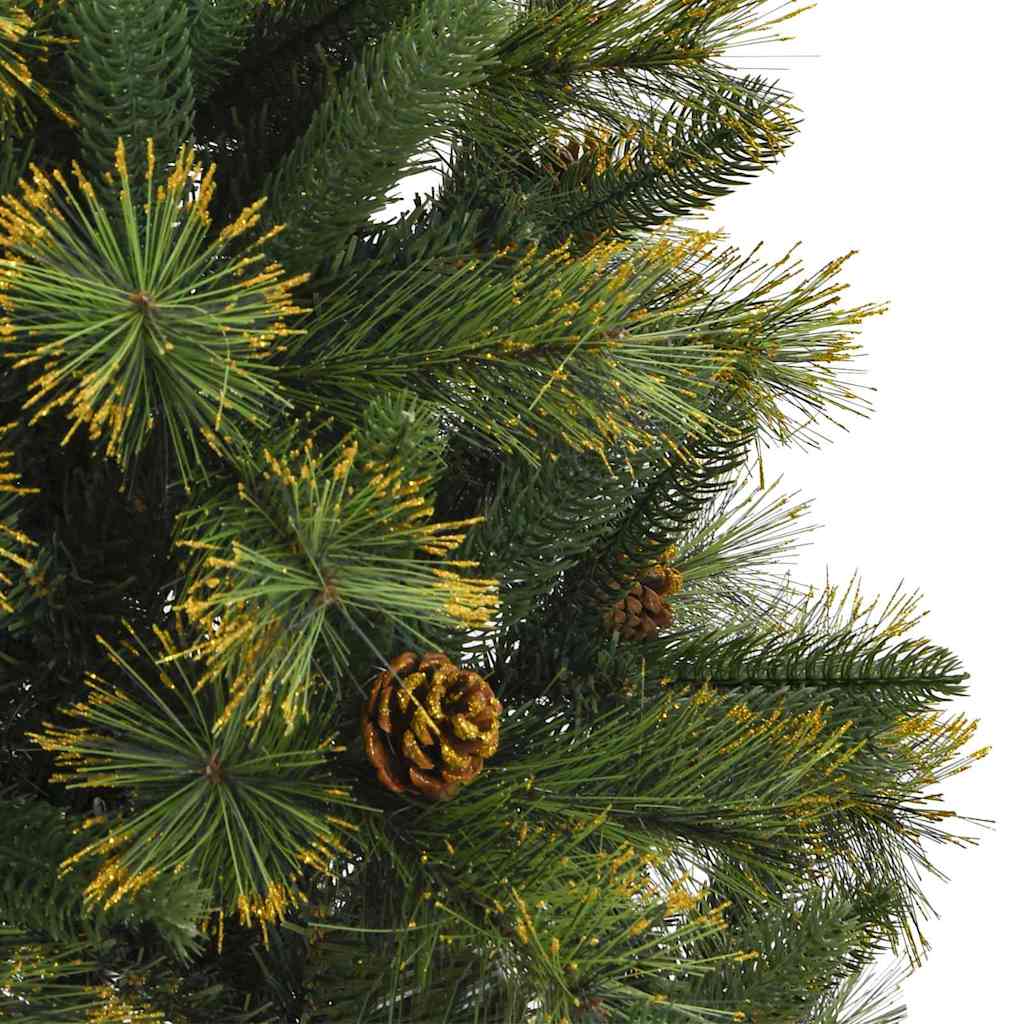 Künstlicher klappbarer Weihnachtsbaum mit Tannenzapfen 150 cm