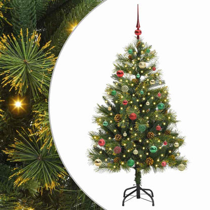 Künstlicher klappbarer Weihnachtsbaum mit Tannenzapfen 150 cm