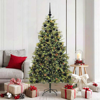 Künstlicher klappbarer Weihnachtsbaum mit Tannenzapfen 180 cm