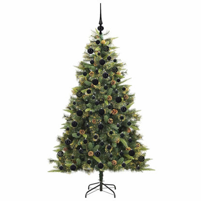 Künstlicher klappbarer Weihnachtsbaum mit Tannenzapfen 180 cm