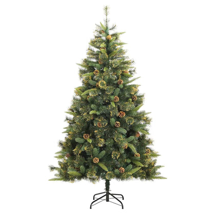 Künstlicher klappbarer Weihnachtsbaum mit Tannenzapfen 300 LEDs