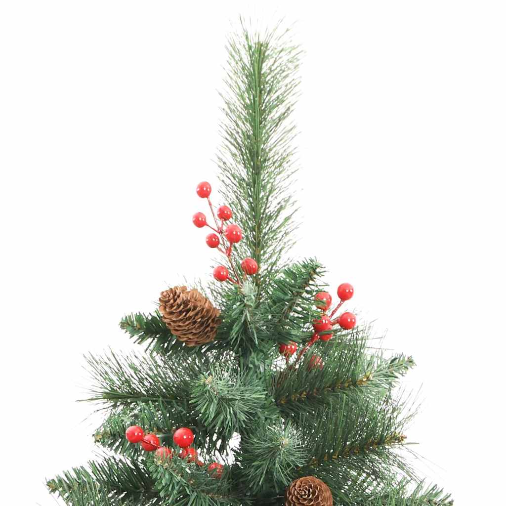 Künstlicher Weihnachtsbaum 300 LEDs Warmes Weiß PVC und Metall