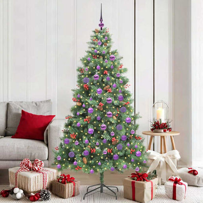 Künstlicher Weihnachtsbaum 300 LEDs Warmes Weiß PVC und Metall