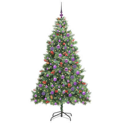Künstlicher Weihnachtsbaum 300 LEDs Warmes Weiß PVC und Metall