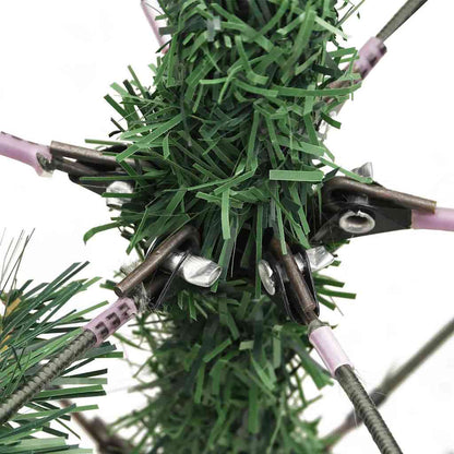 Künstlicher Weihnachtsbaum 300 LEDs Warmes Weiß PVC und Metall
