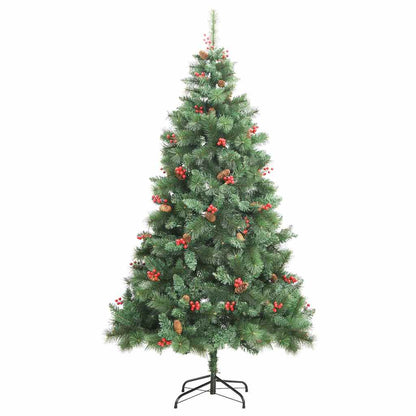 Künstlicher Weihnachtsbaum 300 LEDs Warmes Weiß PVC und Metall
