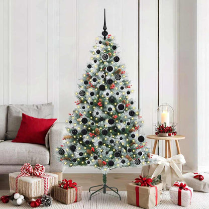Künstlicher Weihnachtsbaum Grün und Weiß 180 cm