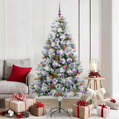 Künstlicher Weihnachtsbaum Grün und Weiß 180 cm