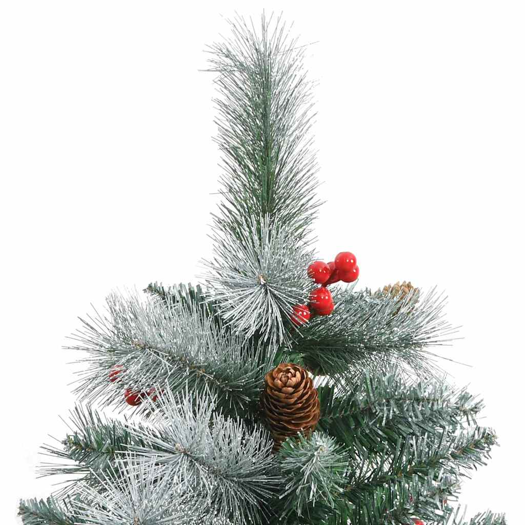 Künstlicher Weihnachtsbaum Grün und Weiß 210 cm