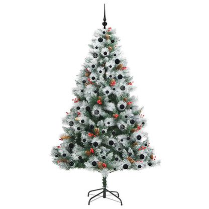 Künstlicher Weihnachtsbaum Grün und Weiß 210 cm