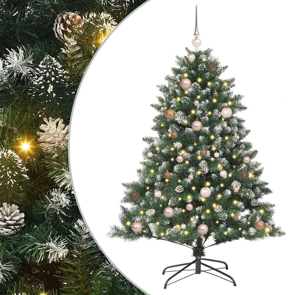 Künstlicher Weihnachtsbaum mit 150 LEDs mit Ständer Grün 150 cm