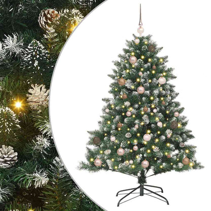 Künstlicher Weihnachtsbaum mit 150 LEDs mit Ständer Grün 150 cm