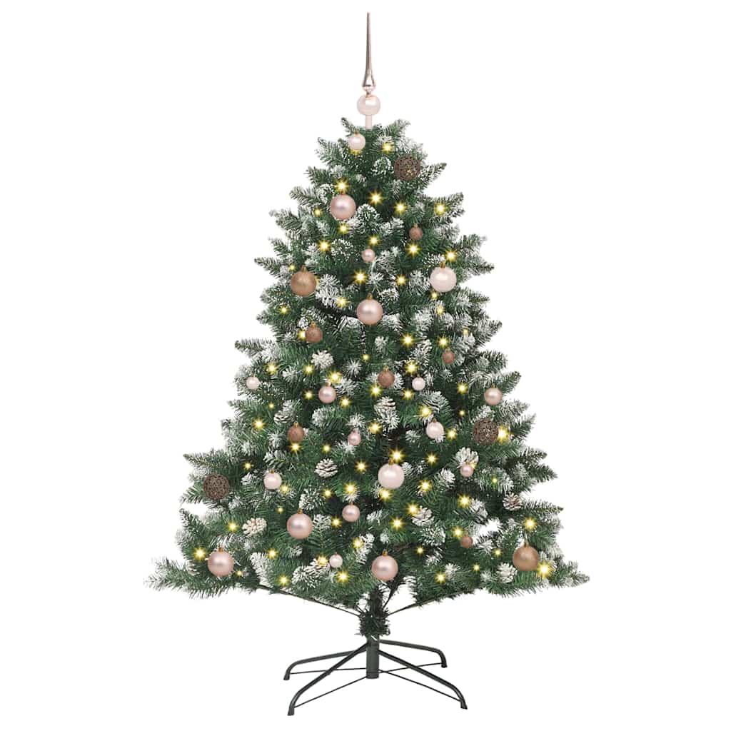 Künstlicher Weihnachtsbaum mit 150 LEDs mit Ständer Grün 150 cm
