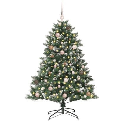 Künstlicher Weihnachtsbaum mit 150 LEDs mit Ständer Grün 150 cm