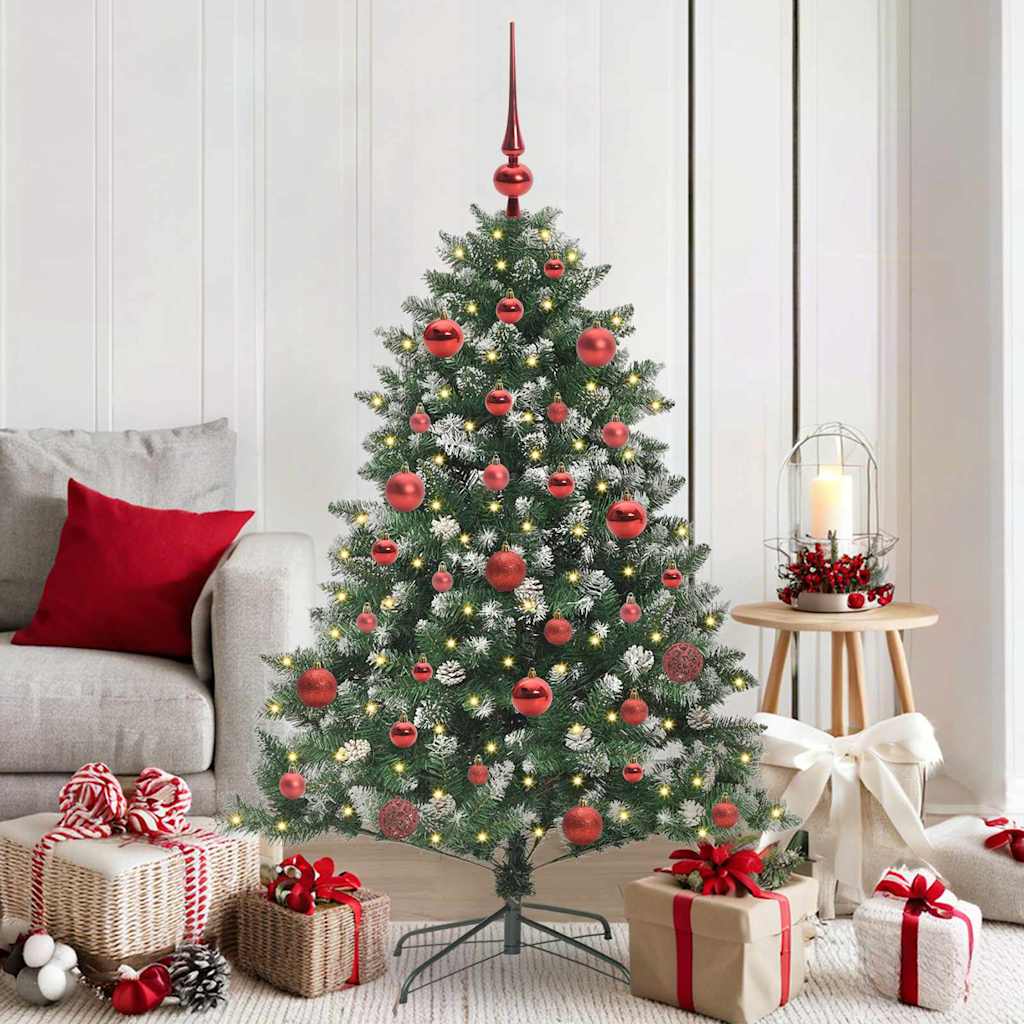 Künstlicher Weihnachtsbaum mit 150 LEDs mit Ständer Grün 150 cm