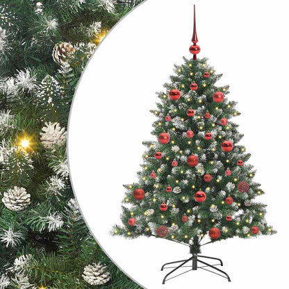 Künstlicher Weihnachtsbaum mit 150 LEDs mit Ständer Grün 150 cm