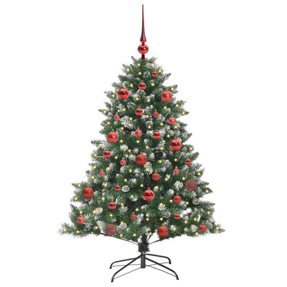 Künstlicher Weihnachtsbaum mit 150 LEDs mit Ständer Grün 150 cm