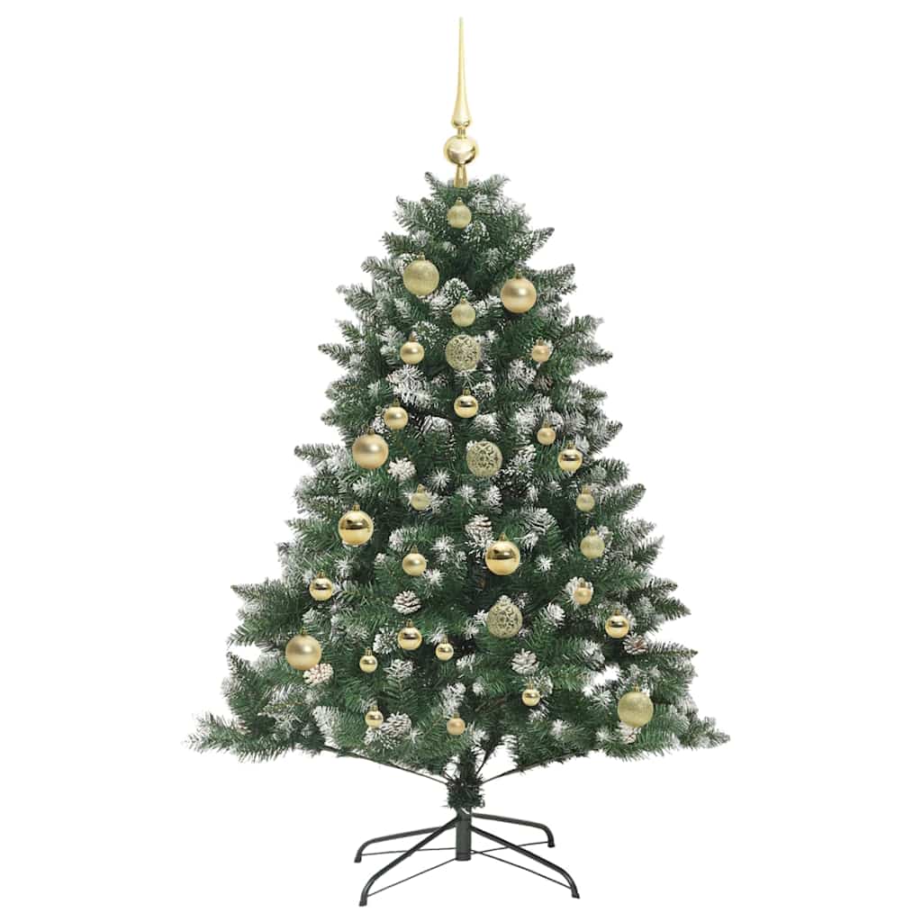 Künstlicher Weihnachtsbaum mit 150 LEDs mit Ständer Grün 150 cm