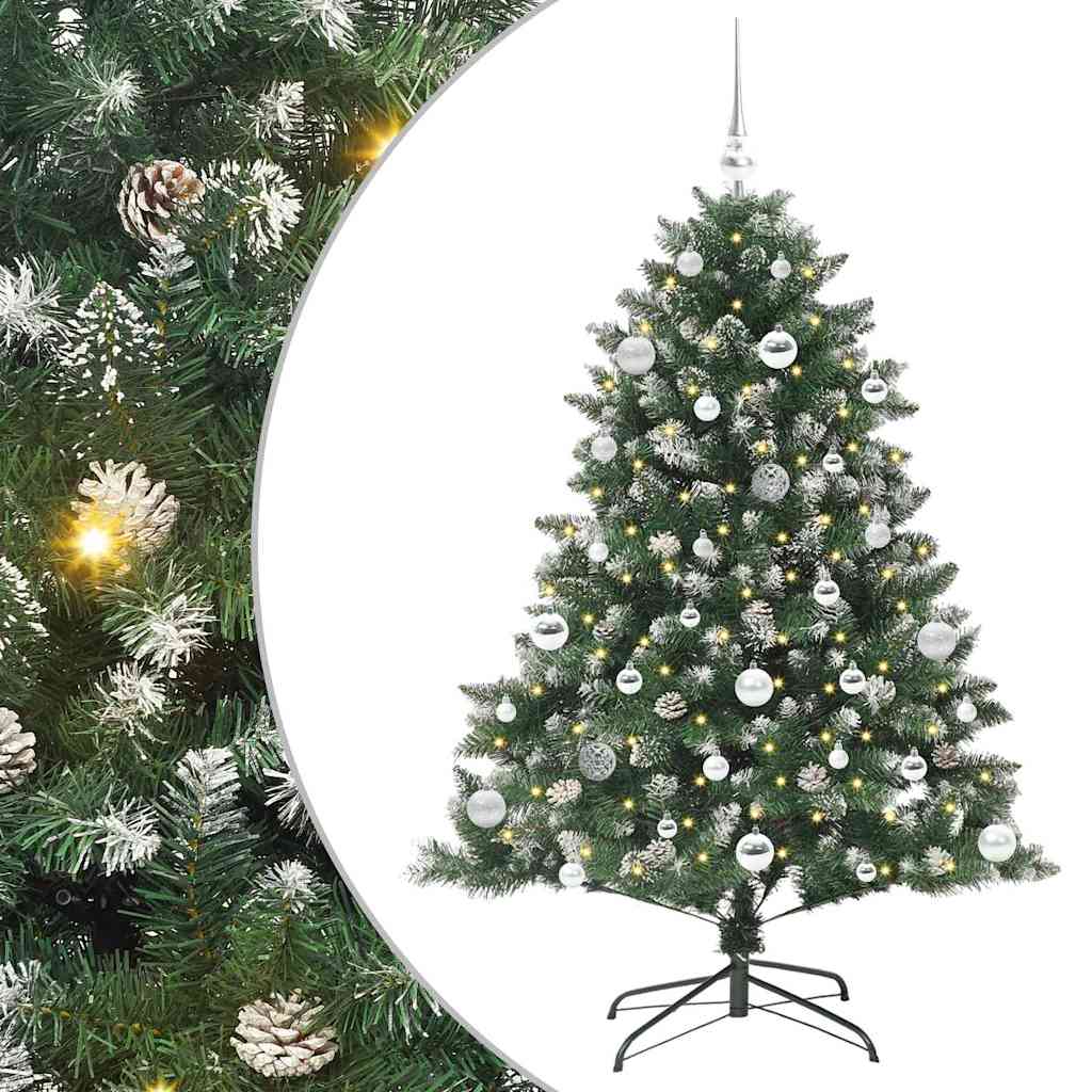 Künstlicher Weihnachtsbaum mit 150 LEDs mit Ständer Grün 150 cm