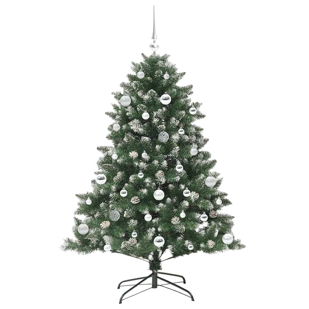Künstlicher Weihnachtsbaum mit 150 LEDs mit Ständer Grün 150 cm