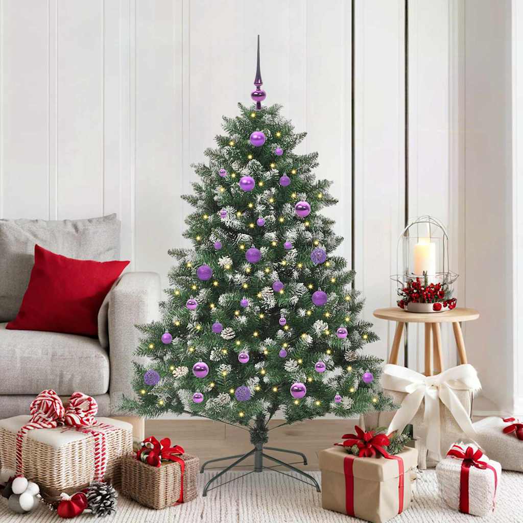 Künstlicher Weihnachtsbaum mit 150 LEDs mit Ständer Grün 150 cm