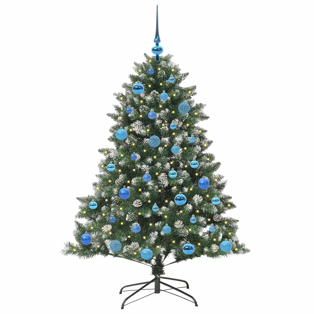 Künstlicher Weihnachtsbaum mit 150 LEDs mit Ständer Grün 150 cm