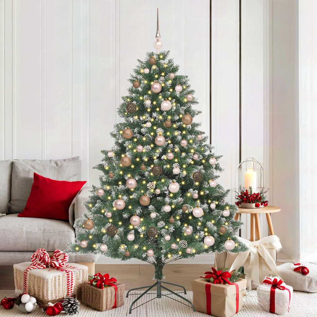 Künstlicher Weihnachtsbaum mit 300 LEDs mit Ständer Grün 180 cm