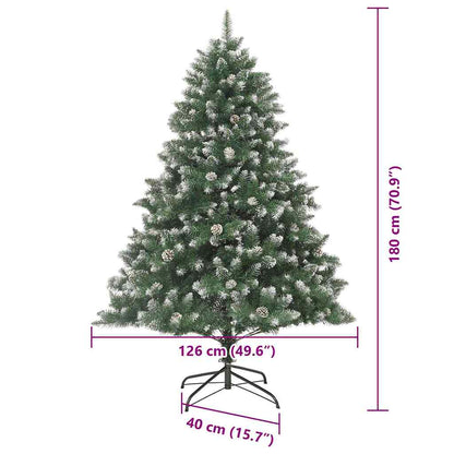 Künstlicher Weihnachtsbaum mit 300 LEDs mit Ständer Grün 180 cm
