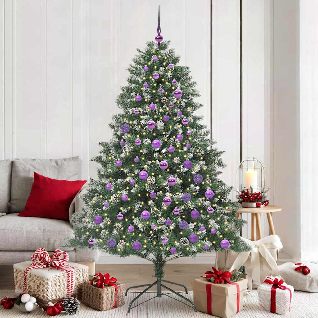 Künstlicher Weihnachtsbaum mit 300 LEDs mit Ständer Grün 180 cm