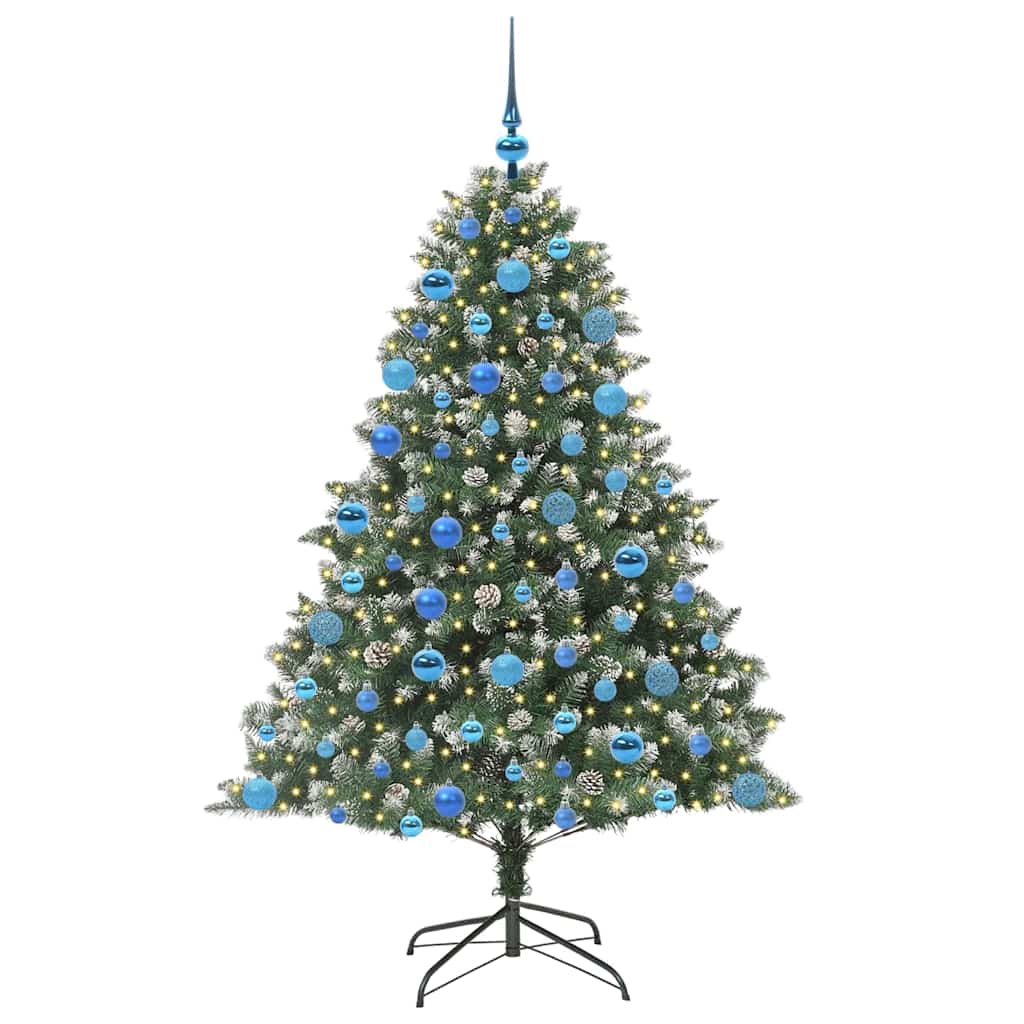 Künstlicher Weihnachtsbaum mit 300 LEDs mit Ständer Grün 180 cm