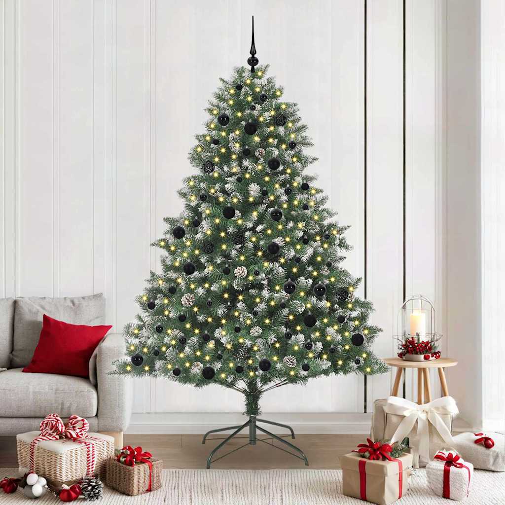 Künstlicher Weihnachtsbaum mit 300 LEDs mit Ständer Grün 210 cm