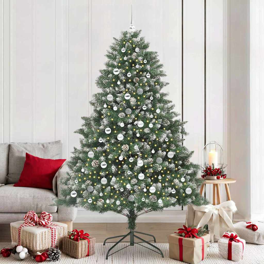 Künstlicher Weihnachtsbaum mit 300 LEDs mit Ständer Grün 210 cm