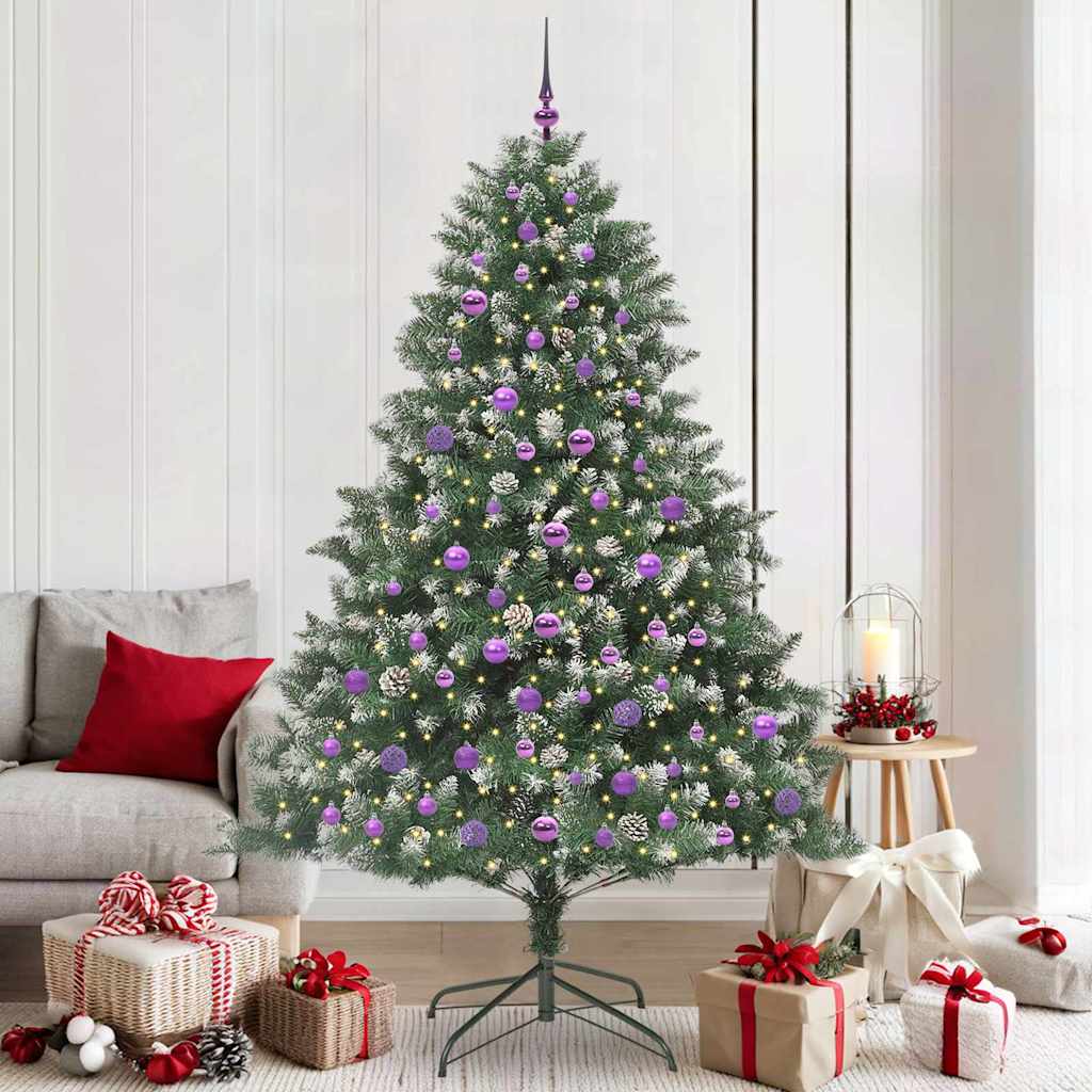 Künstlicher Weihnachtsbaum mit 300 LEDs mit Ständer Grün 210 cm