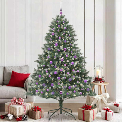 Künstlicher Weihnachtsbaum mit 300 LEDs mit Ständer Grün 210 cm