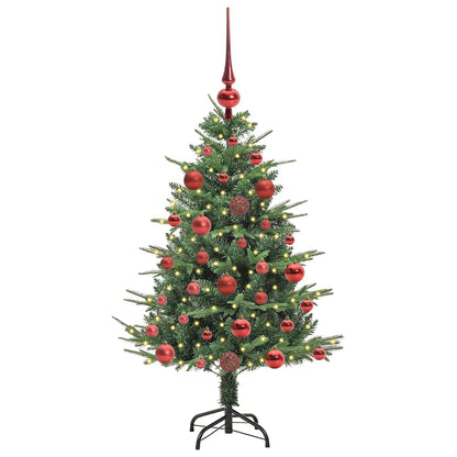 Künstlicher vorbeleuchteter Weihnachtsbaum mit Kugelset Grün