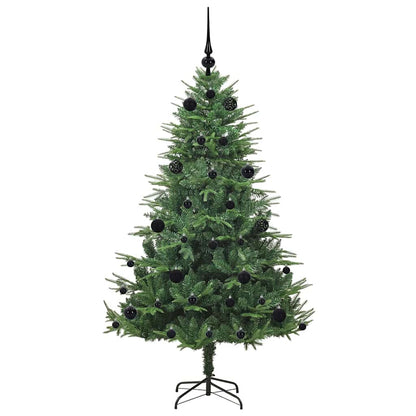 Künstlicher vorbeleuchteter Weihnachtsbaum mit Kugelset Grün